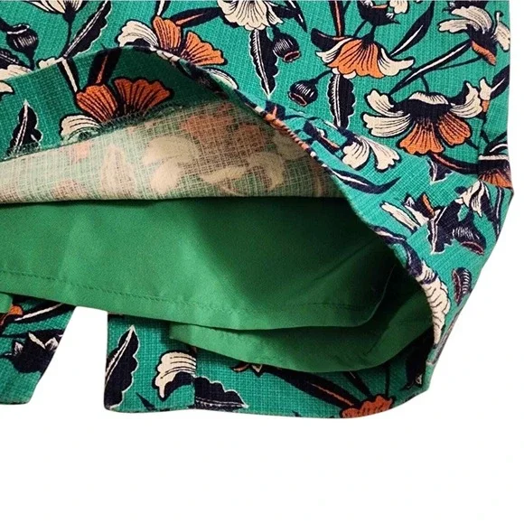 J. Crew Floral‎ Pencil Skirt Colorful Print Career Office Work Cocktail Size 0 - Picture 8 of 11